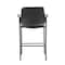 Boss Square Back Diamond Stool with Arm In Black Caressoft B169503-CS - alternate 4